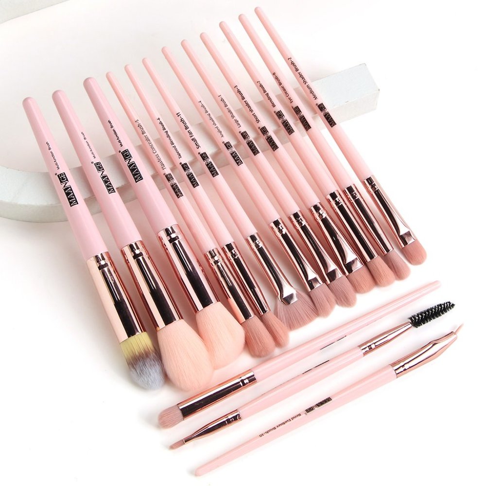 15Pcs Powder Eye Shadow Foundation Makeup Brushes